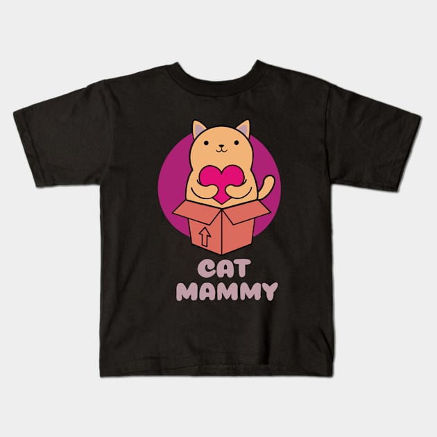 cat mammy Kids T-Shirt by Amalyxa